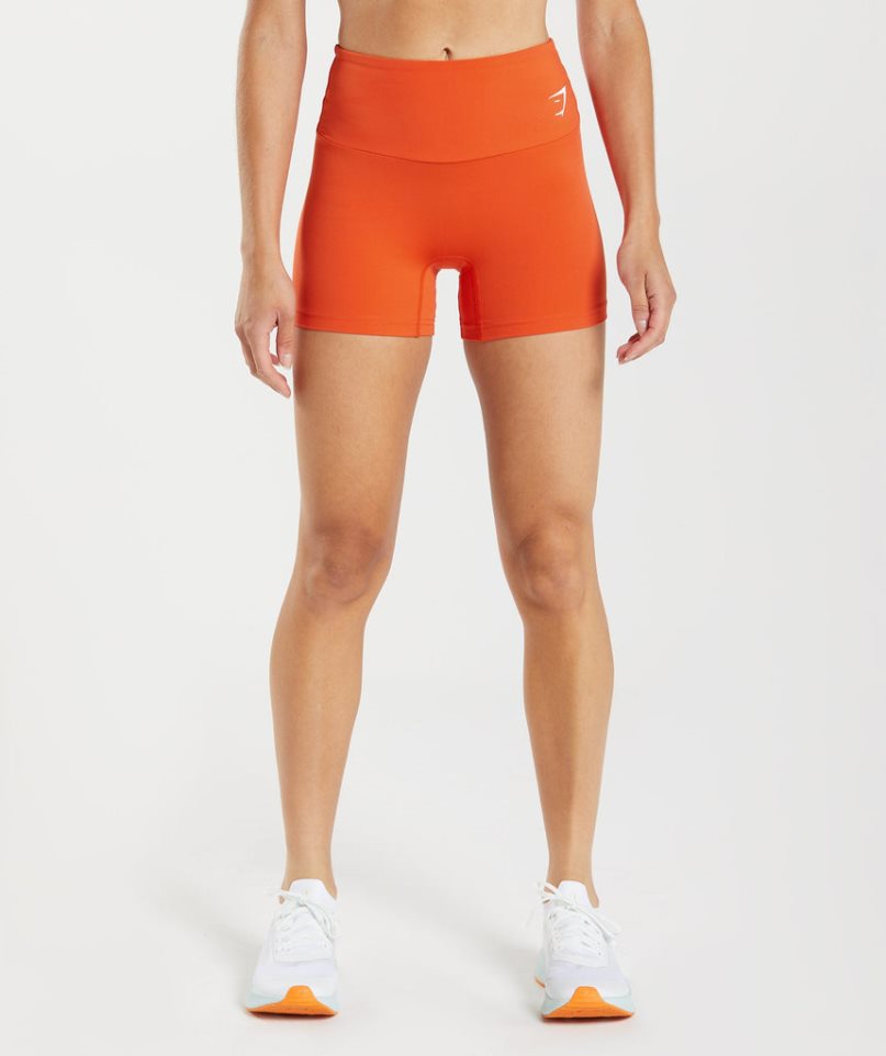 Szorty Gymshark Treningowe Tight Damskie Pomarańczowe | PL 790PJK